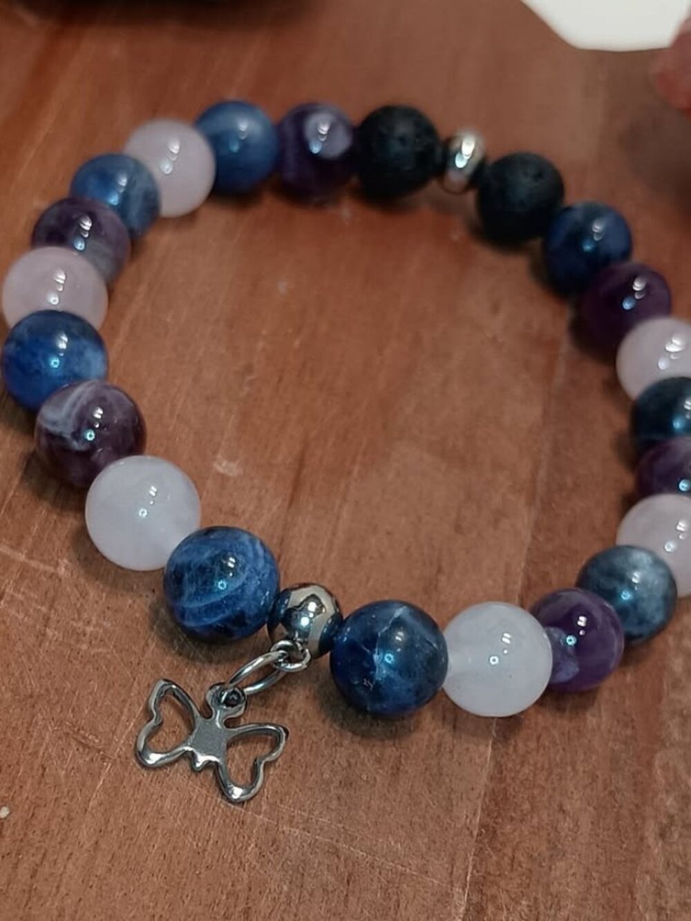Blue Sodalite & Amethyst Clarity Bracelet